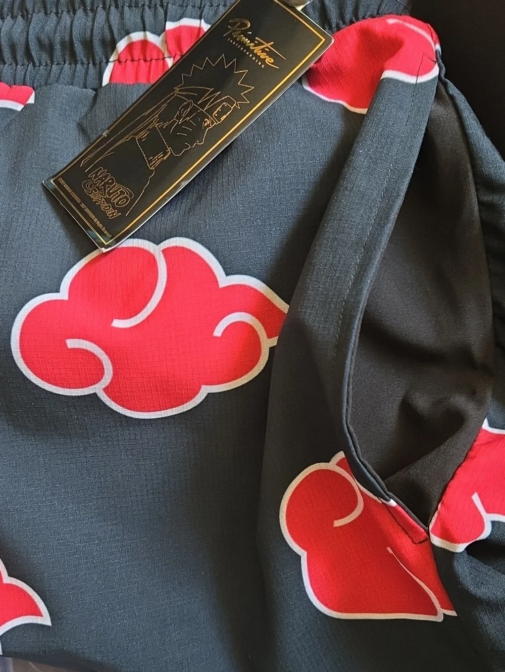 NWT Primitive x Naruto Shippuden Men's Akatsuki Swimming Board Shorts sz XL